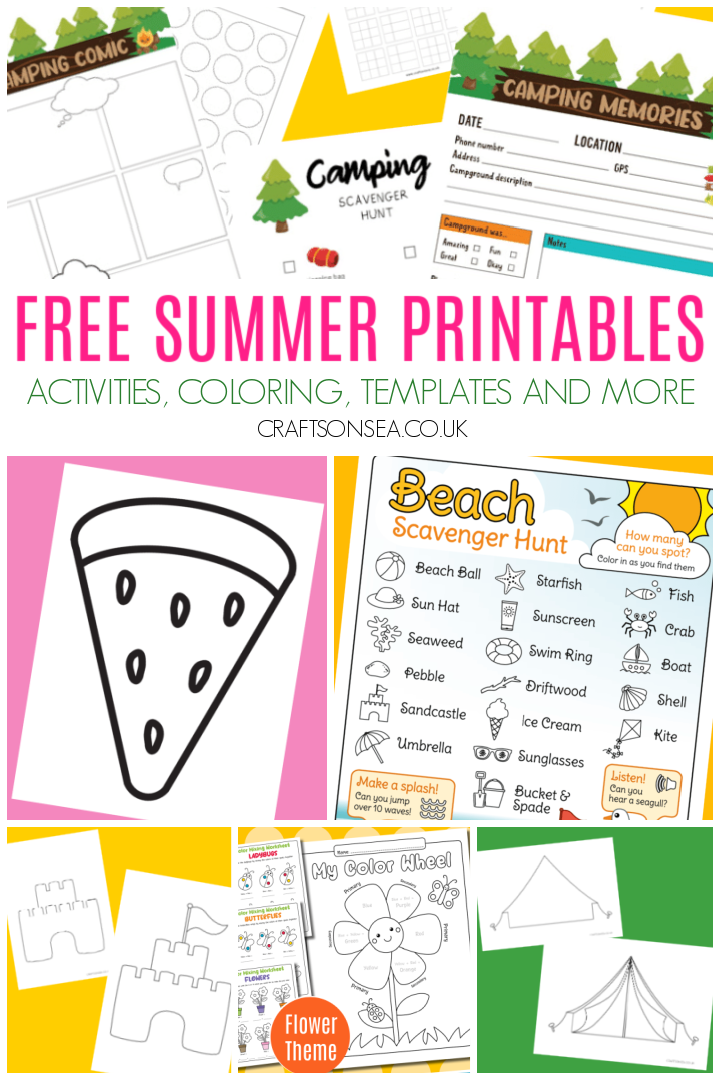 free summer printables coloring sheets preschool activities