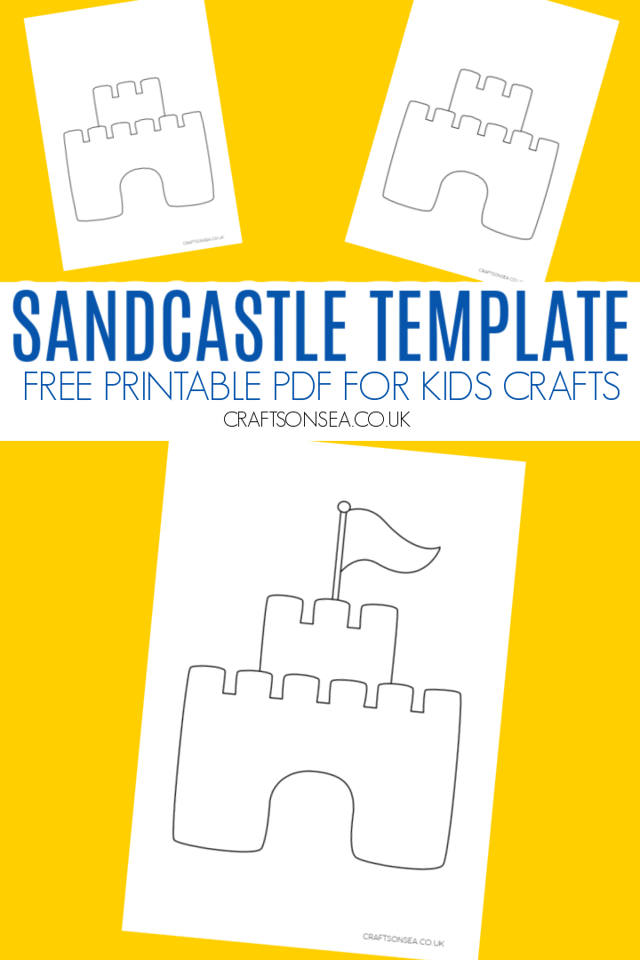 sandcastle template free printable