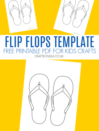 flip flops template printable PDF