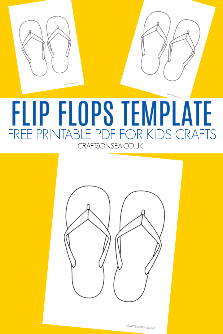 flip flops template printable PDF