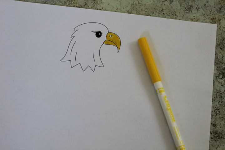 free eagle template to color