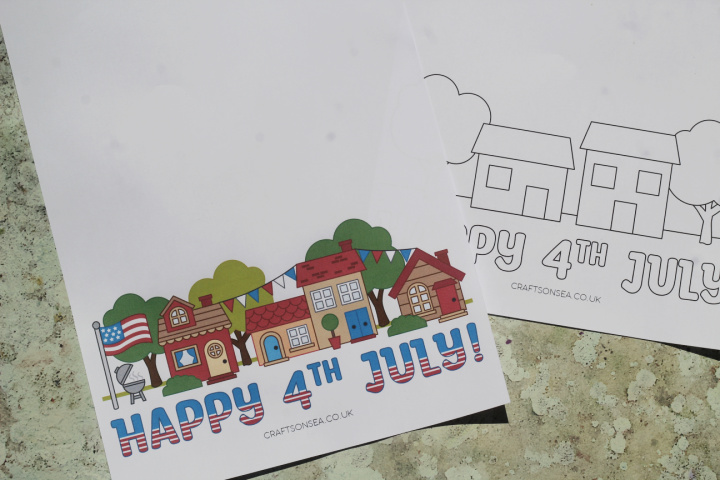 free printable 4th of July Fireworks Craft