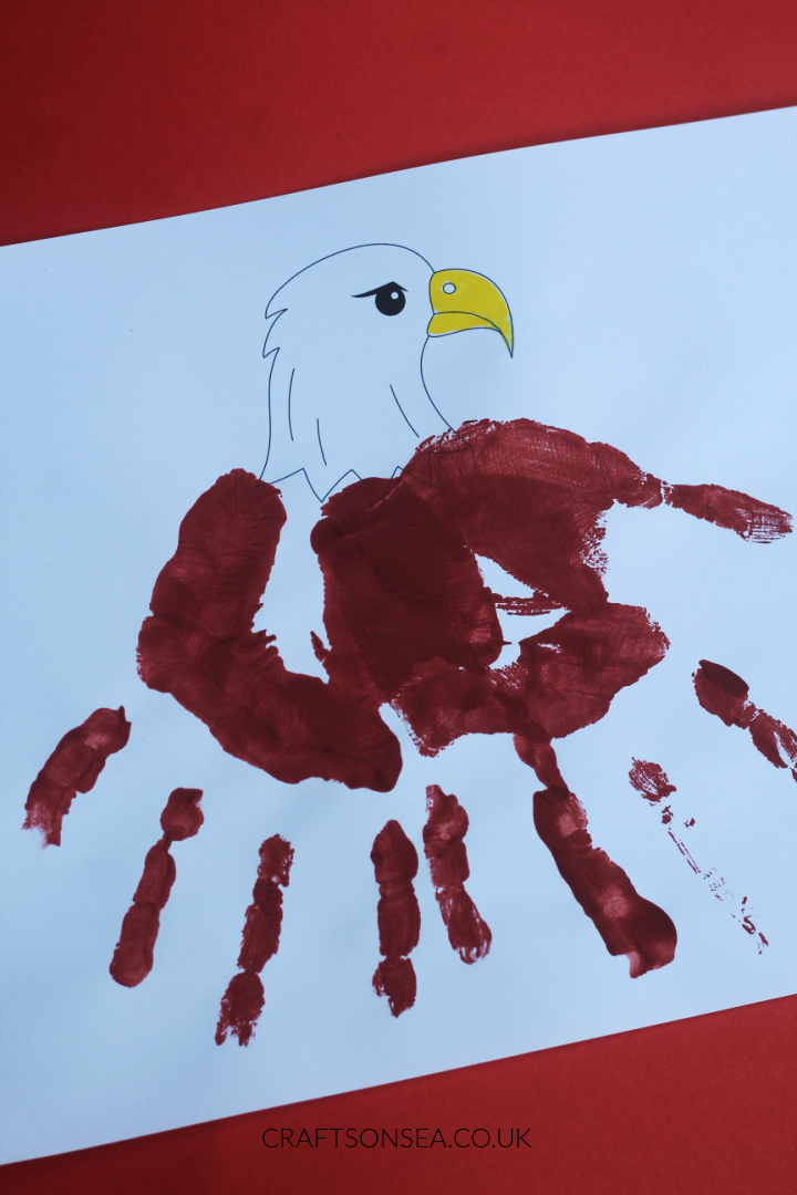 handprint eagle craft 4th of july