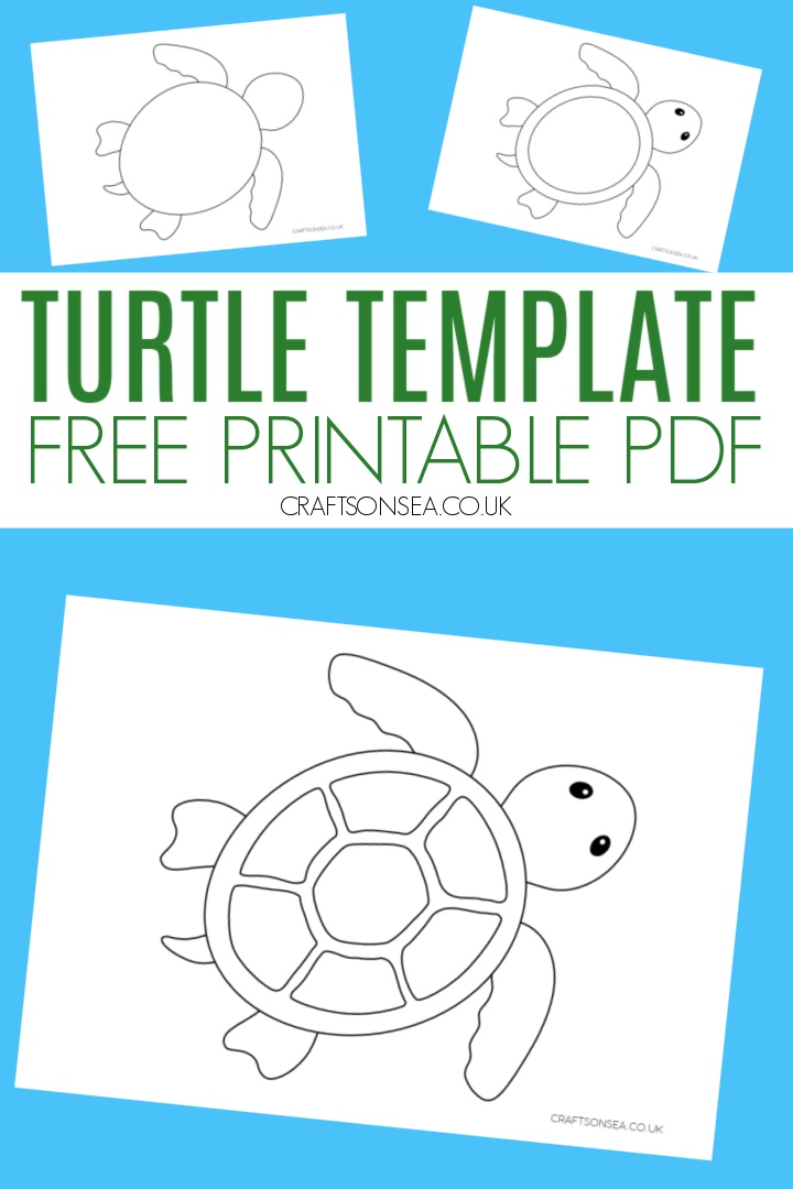 turtle template free printable PDF