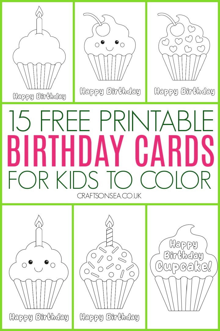 Free Printable Birthday Cards For Kids To Color