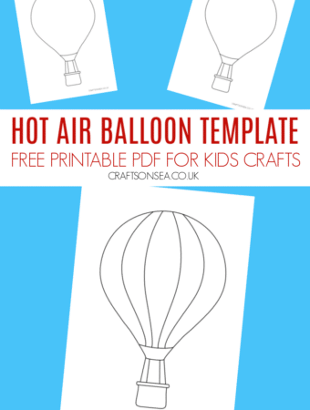 hot air balloon template printable free