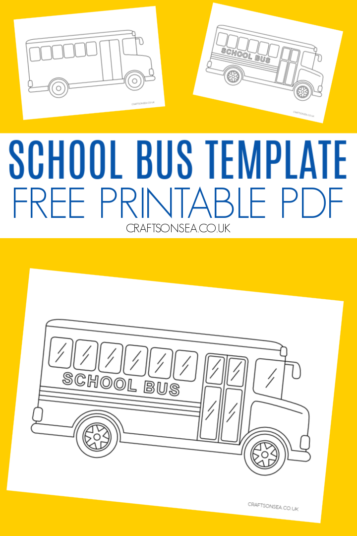 school bus craft template free printable