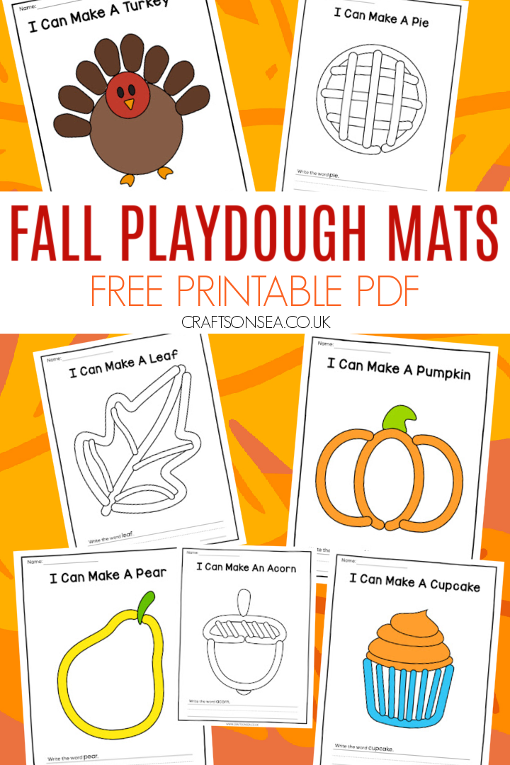 fall playdough mats free