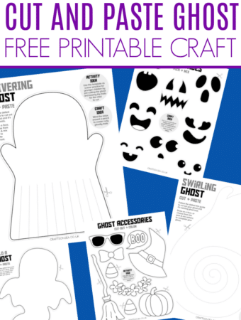 Ghost Craft Printable cut and paste activity