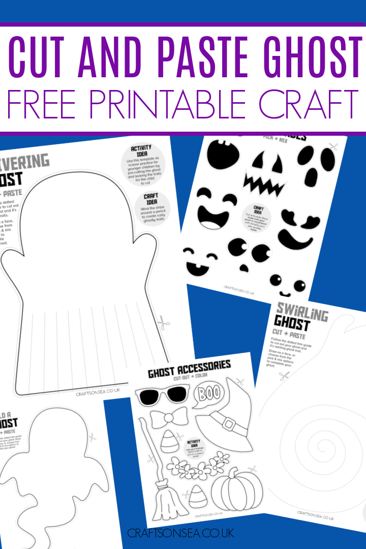 Ghost Craft Printable cut and paste activity