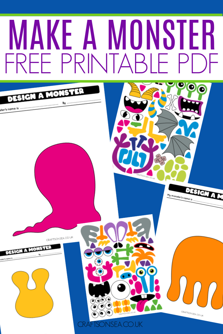 make a monster template activity free printable