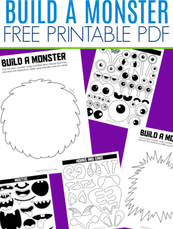 build a monster printable craft for kids halloween
