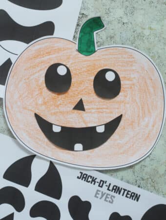 cut and paste pumpkin craft for kids