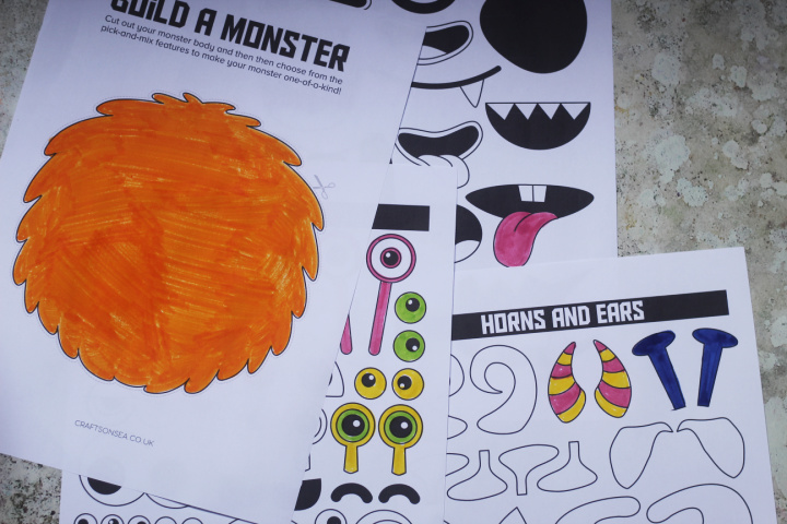 monster craft to color