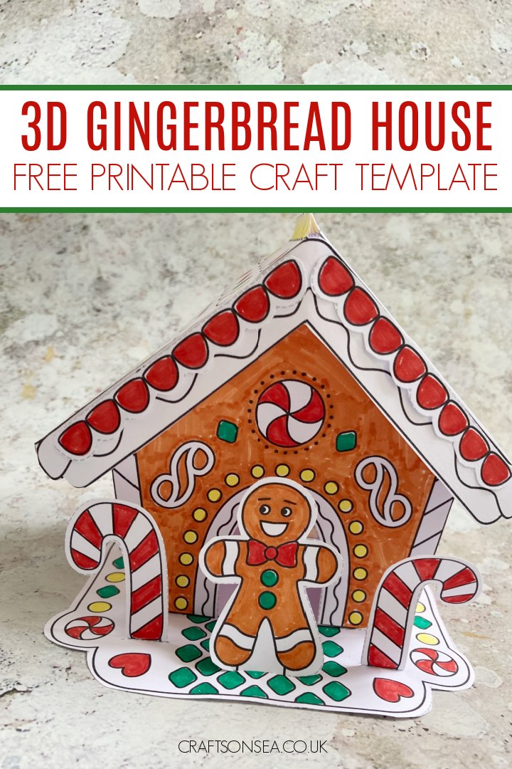 Printable Gingerbread House Craft template