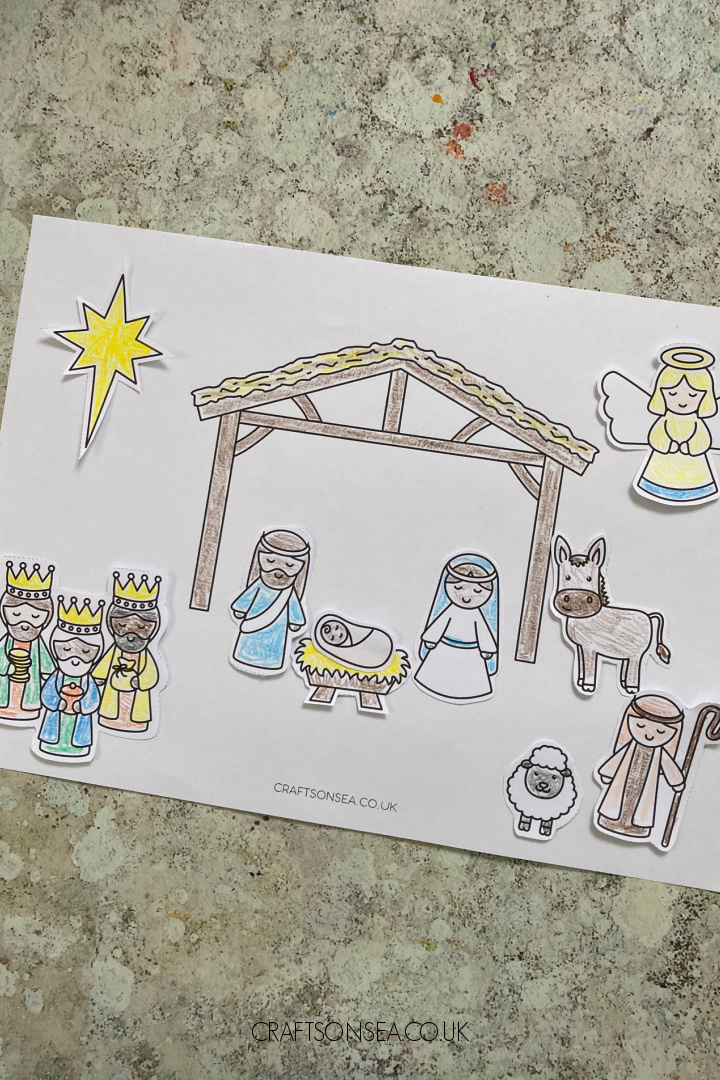 cut and paste nativity craft printable
