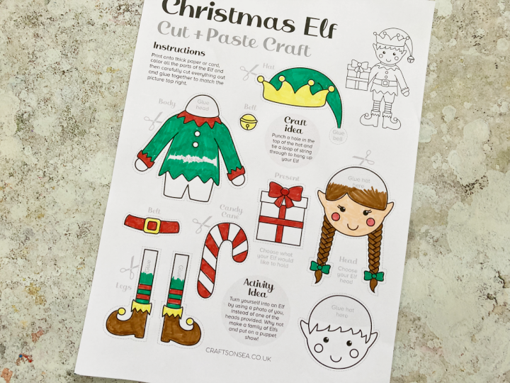 elf craft to color