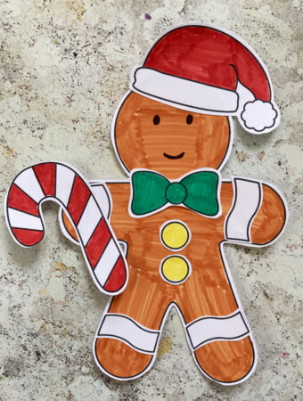 gingerbread man craft free printable template