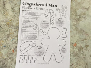 gingerbread man craft printable