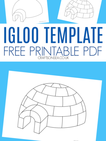 igloo template printable for craft