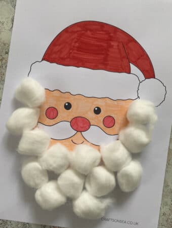 Cotton Ball Santa Craft
