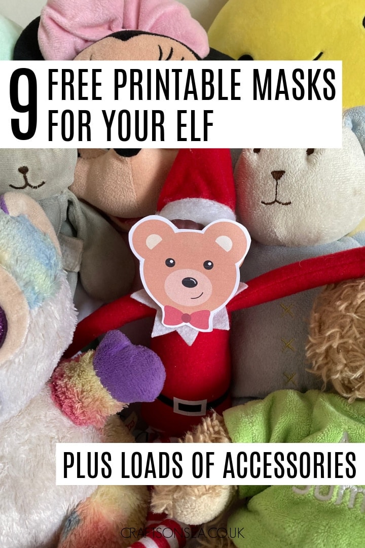 free printable self masks for toys including a bear and a santa design