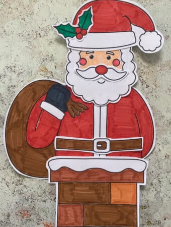 build a santa craft printable