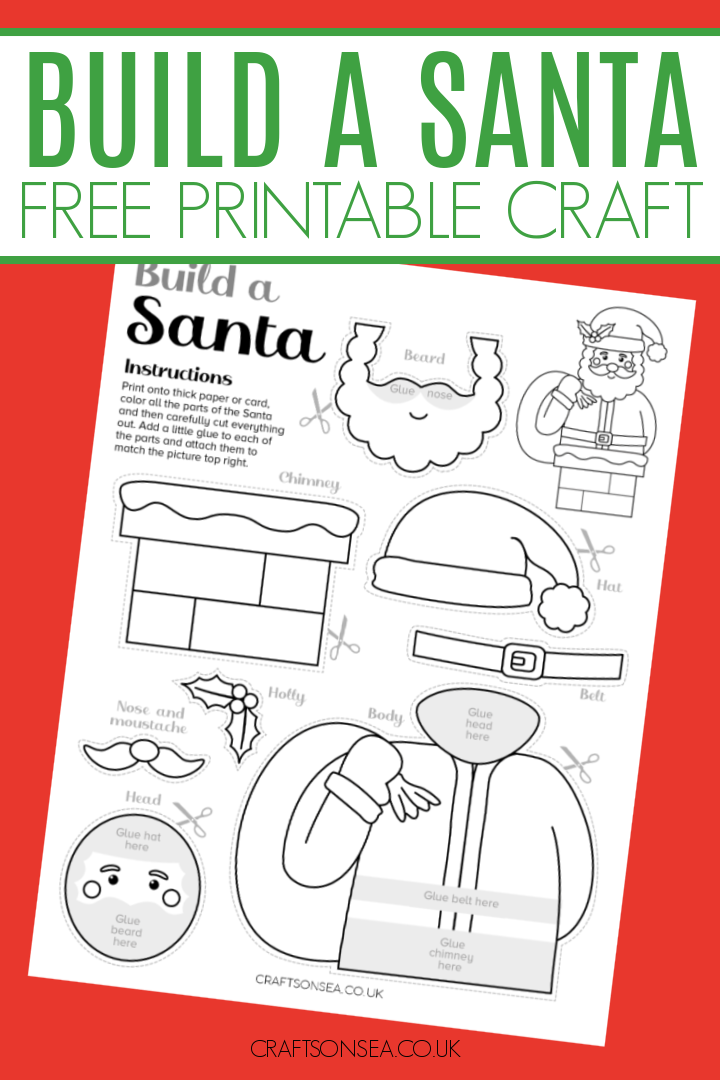 build a santa printable free