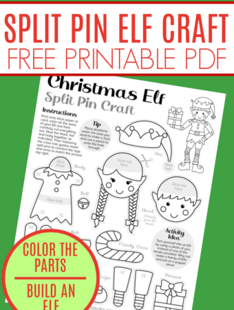 elf craft free printable split pin