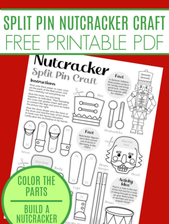 nutcracker craft free printable split pin