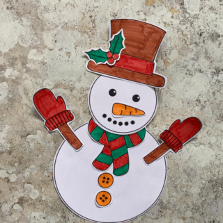 printable snowman craft