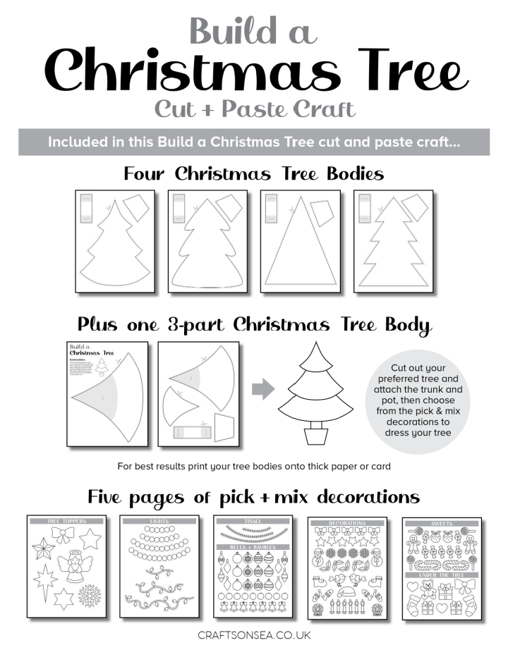 printable Christmas tree craft