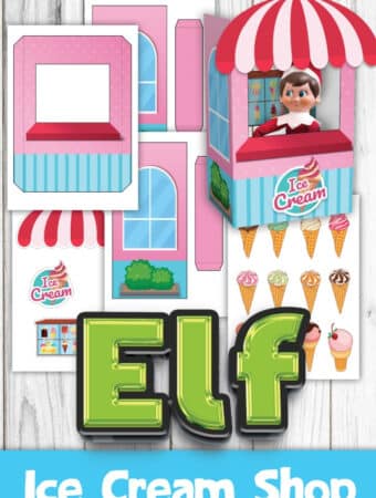 free printable elf ice cream stand