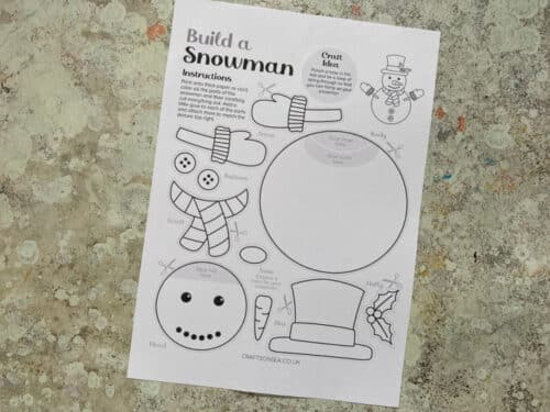 Printable Snowman Craft (FREE PDF) - Crafts on Sea