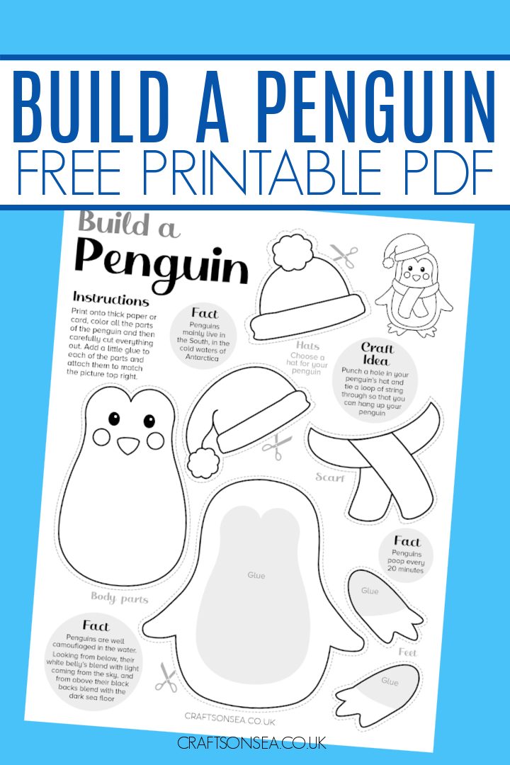 build a penguin printable free