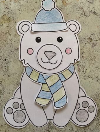 build a polar bear printable craft template for kids