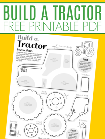 build a tractor craft free printable