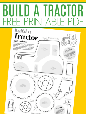 build a tractor craft free printable
