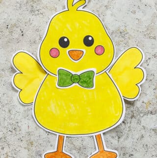 Build a chick craft using a free printable chick template