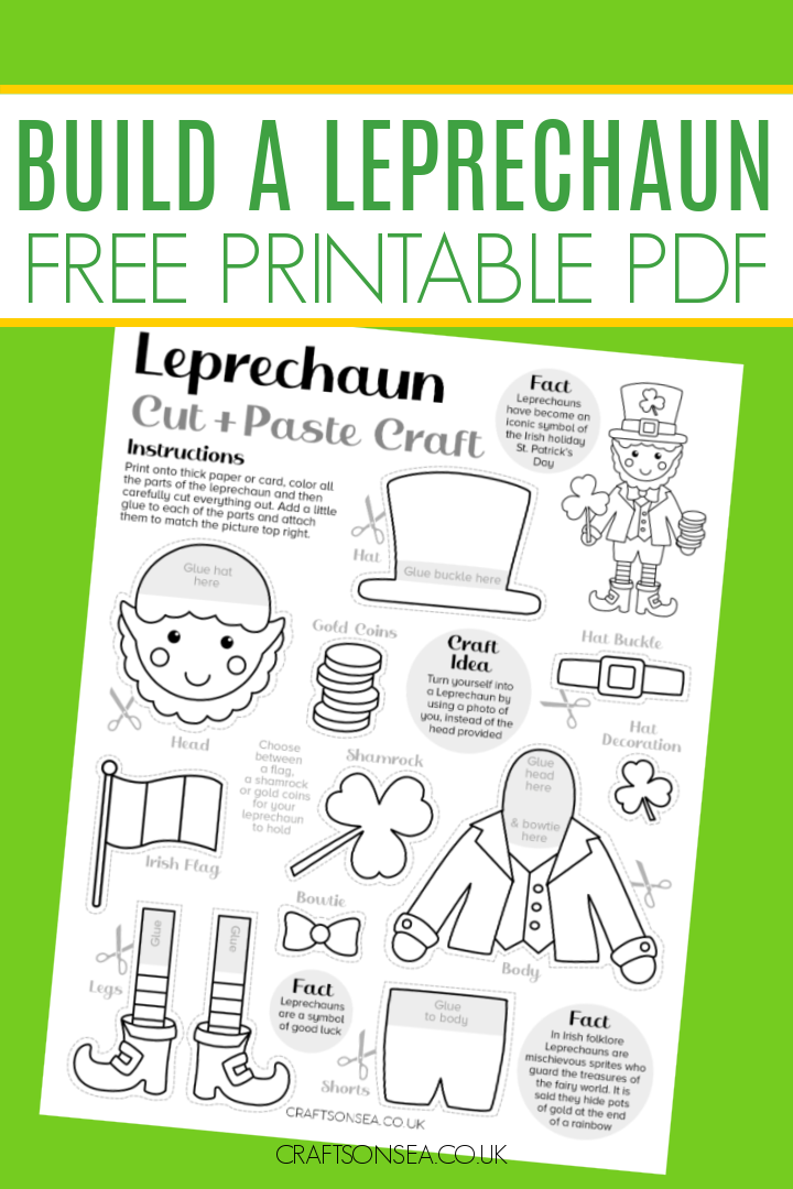 build a leprechaun craft printable
