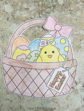 cut and paste easter basket craft free printable
