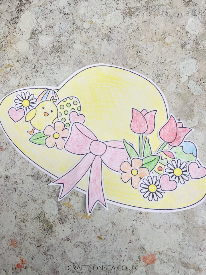 cut and paste easter bonnet craft free printable