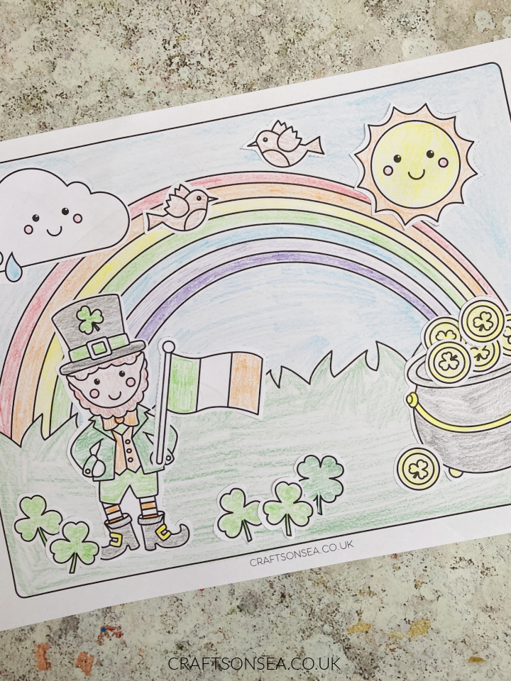 cut and paste st patricks day craft free printable