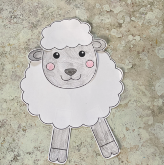 cut out lamb craft