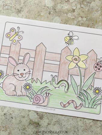 spring cut and paste craft free printable
