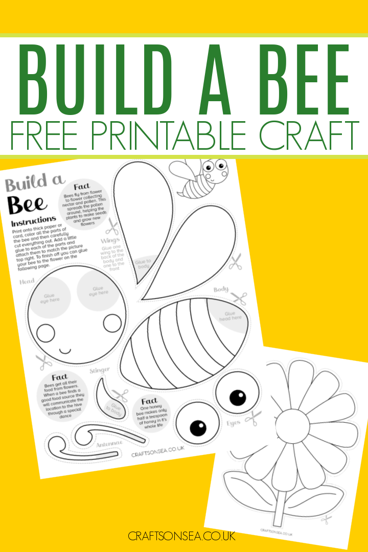 build a bee printable craft free