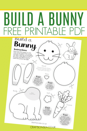 Build A Bunny Craft (FREE Printable Papercraft) - Crafts on Sea