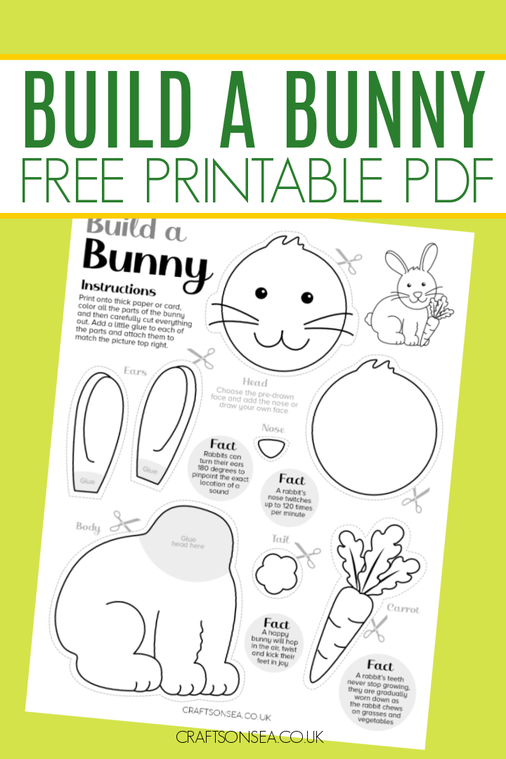 build a bunny craft free printable