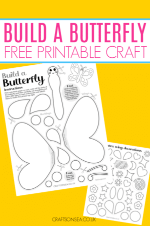 Build a Butterfly Printable: FREE Cut and Paste Craft - Crafts on Sea