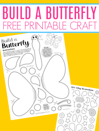 build a butterfly craft free printable